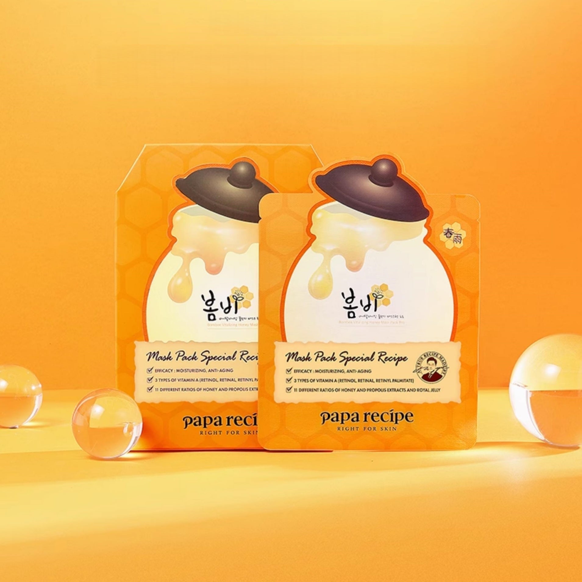 Papa Recipe Orange Honey Can Retinol Anti-winkle Facial Mask (3.0) 20 Pcs T5069