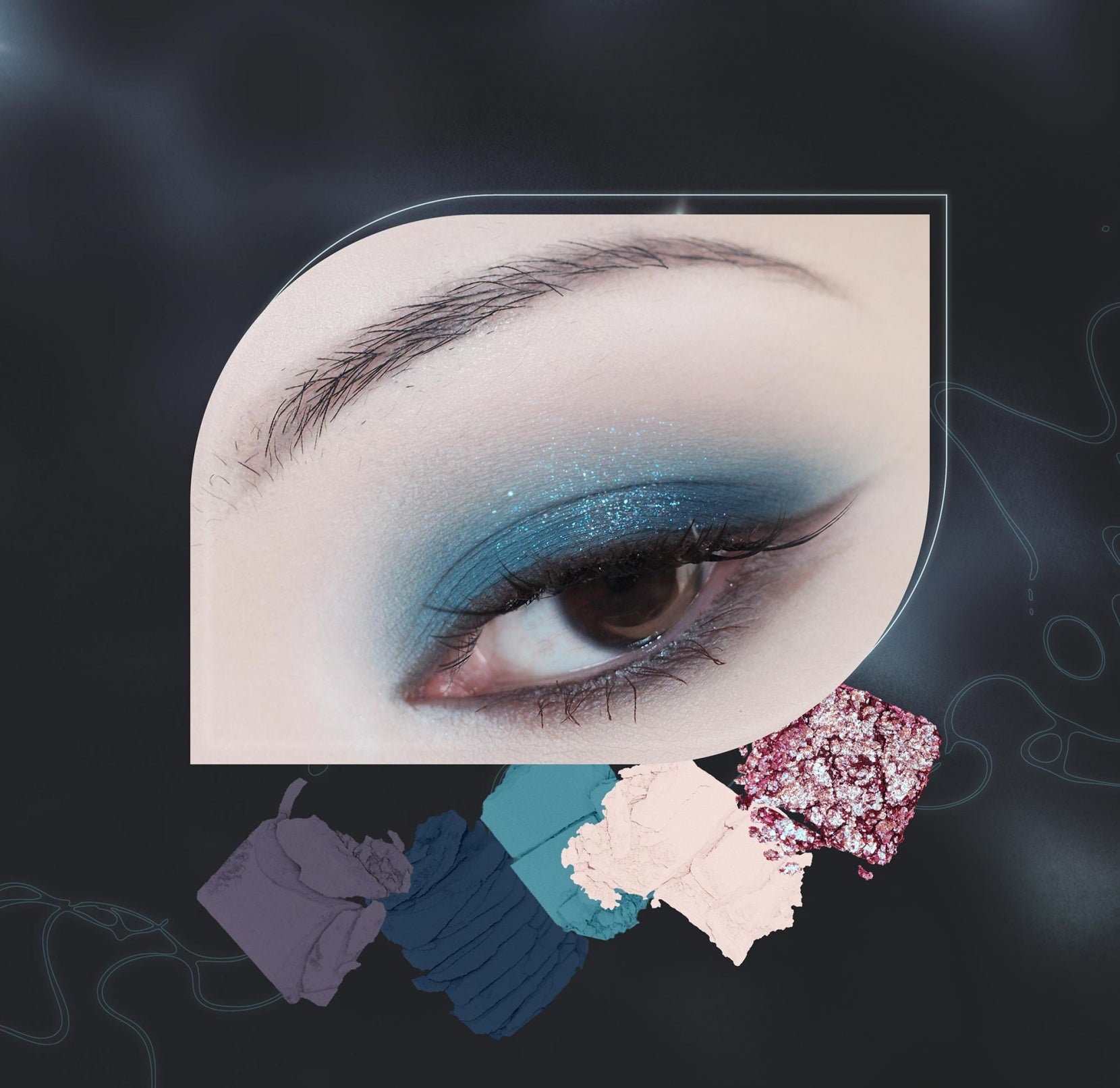 DRAMO Chameleon Eyeshadow Palette 010 Moonset Tide T4486