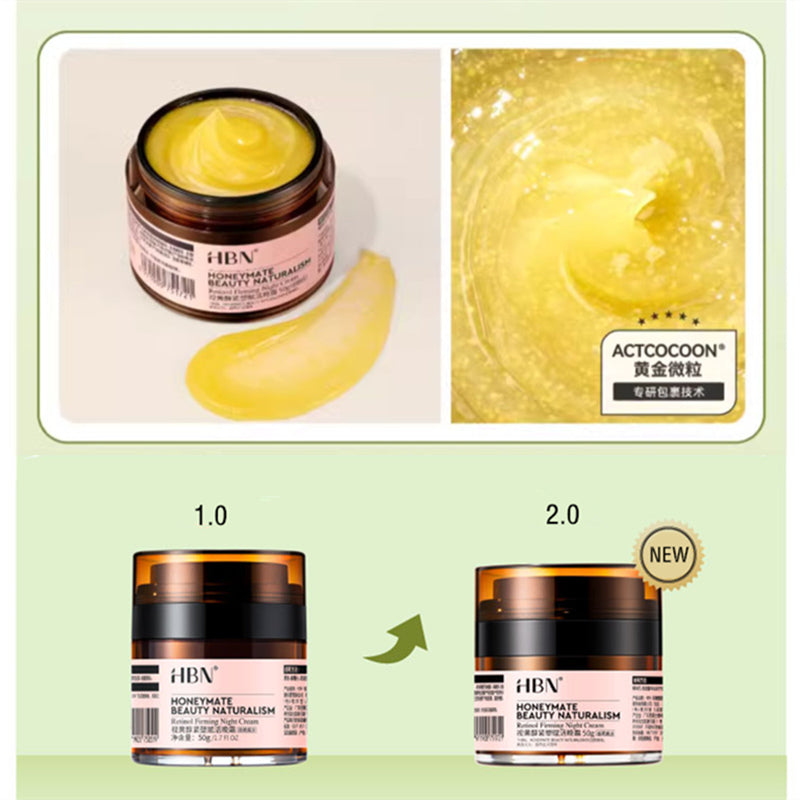 HBN 50g Dobbelt Retinol Opstrammende Anti-rynke Nat Ansigtscreme (2.0) T3284