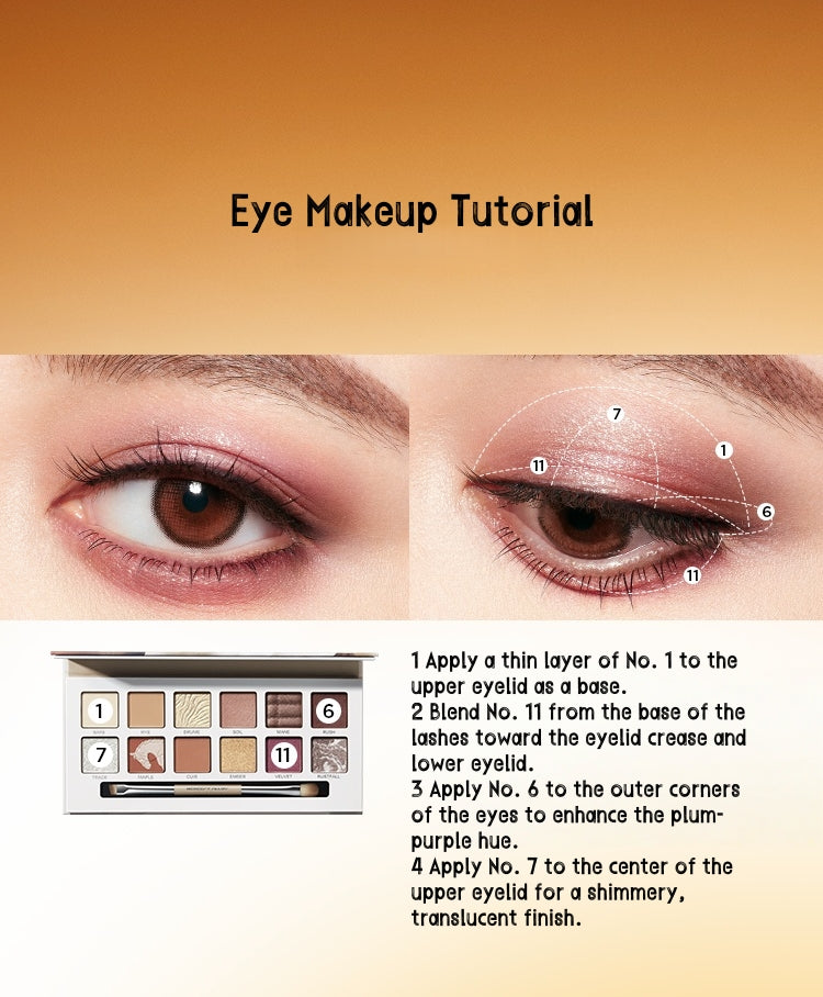Perfect Diary X Discovery Chestnut Horse Eyeshadow Palette T5176