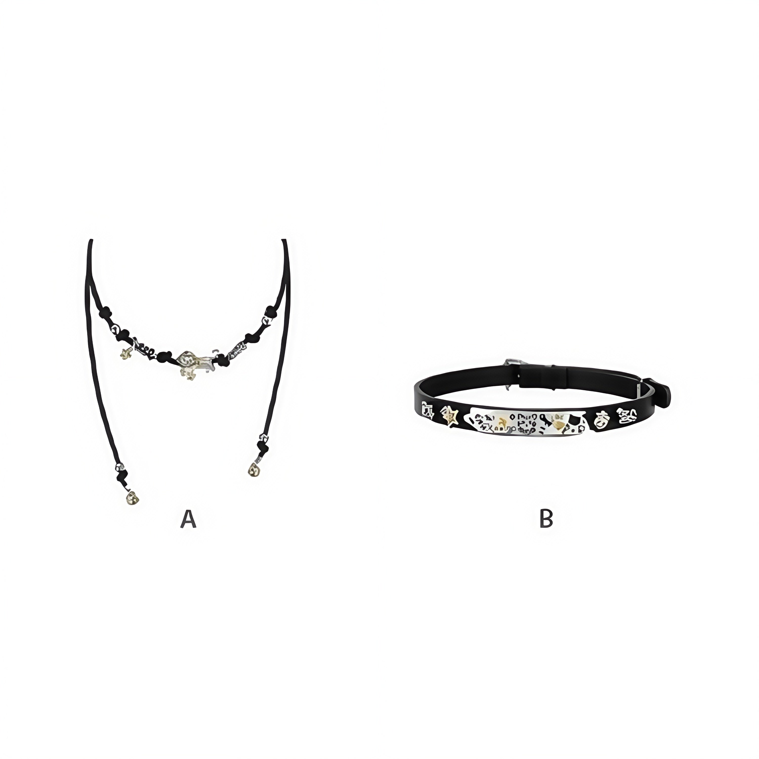1STXULIE Bad Cat Collection Niche Gothic Choker Necklace T4499