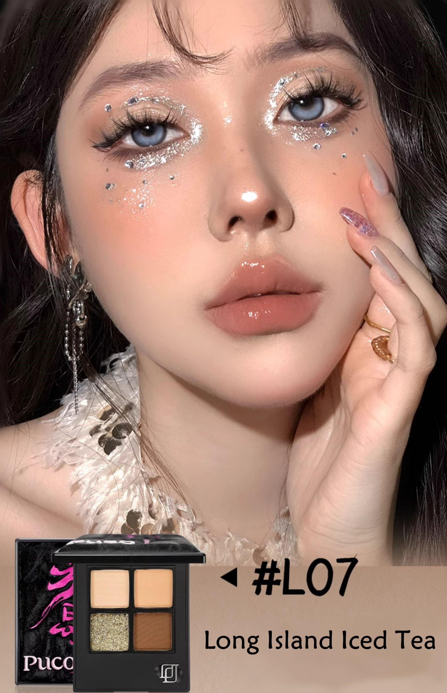 PUCO Unbridled Tide 4-Color Eyeshadow Palette T4203