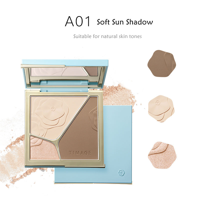 TIMAGE Matte & Shimmer Highlighter Contour Palette (3.0) T2912
