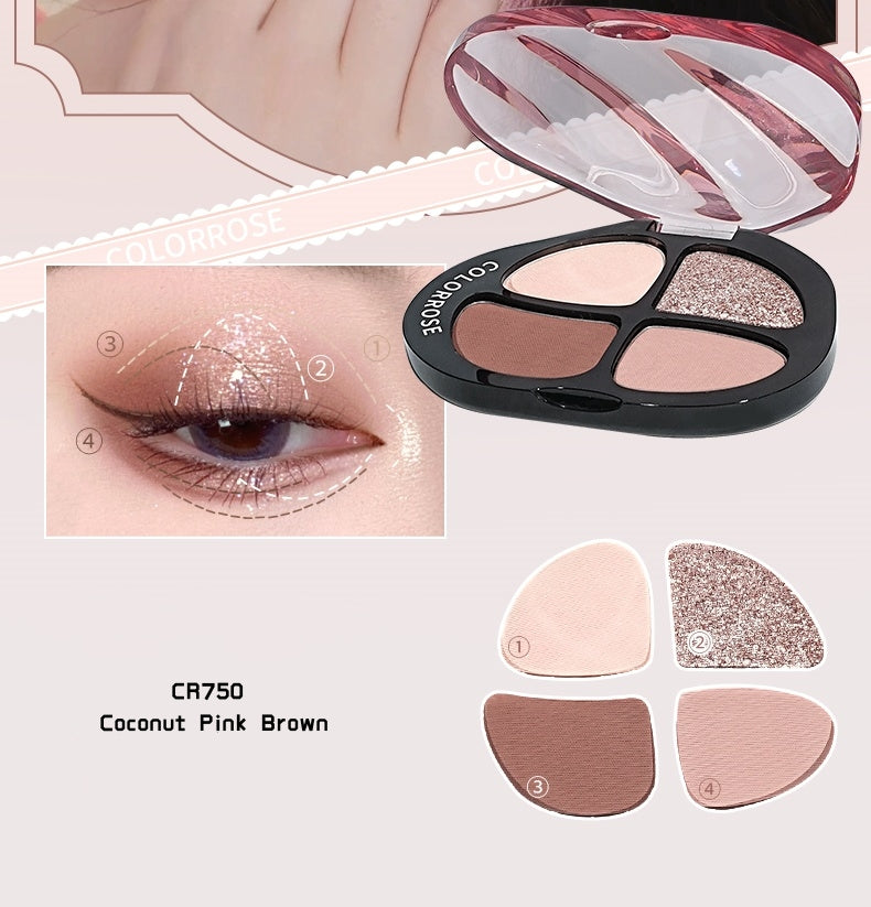 COLORROSE Water Ripple Collection 4-Colors Eyeshadow Palette T4811