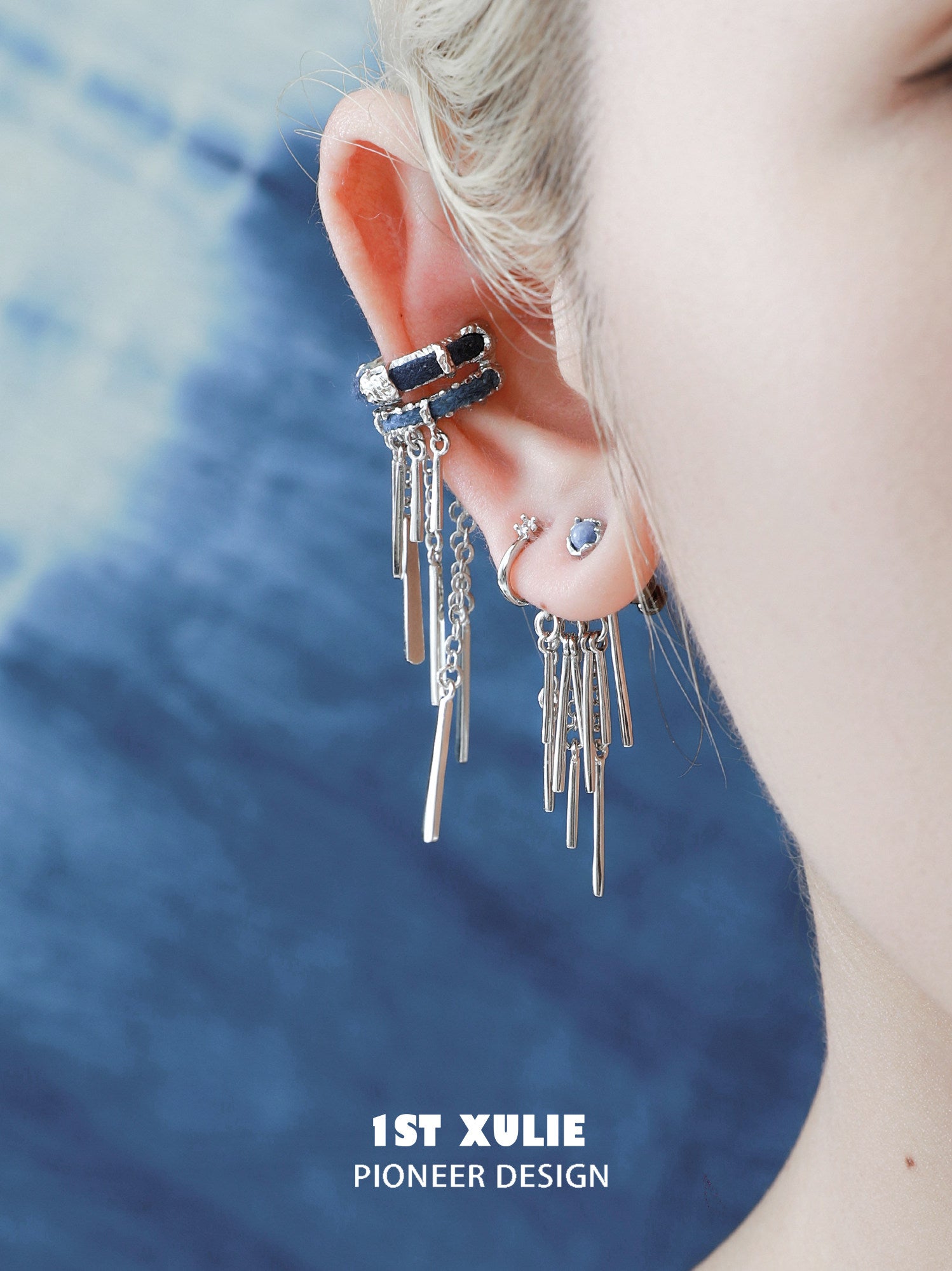 1STXULIE Superior Miao-style Niche Tassel Earrings T5823