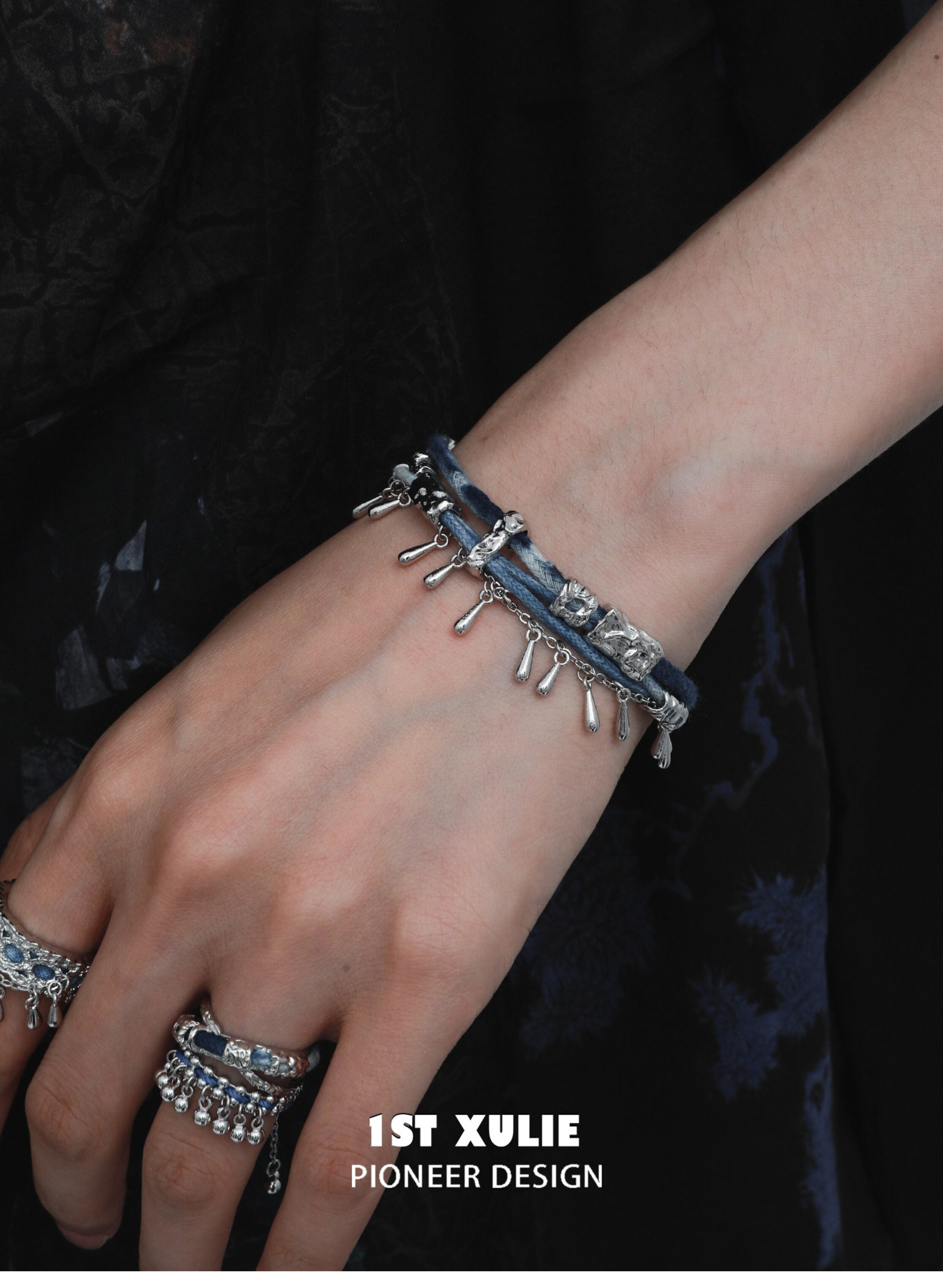 1STXULIE Superior Miao-style Braided Cord Bracelet T5817