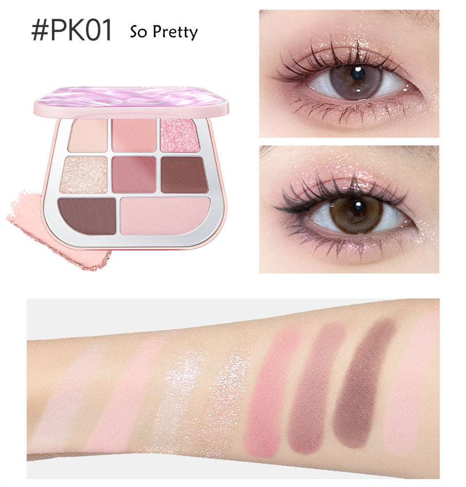 FOCALLURE 8-Color Pearlescent Chameleon Eyeshadow Palette T4304