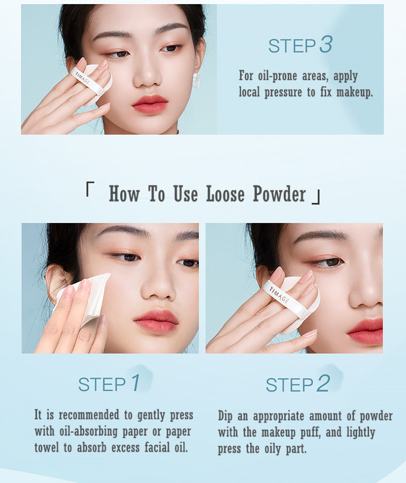 TIMAGE Light Gauze Matte Honey Setting Pressed Powder T3328