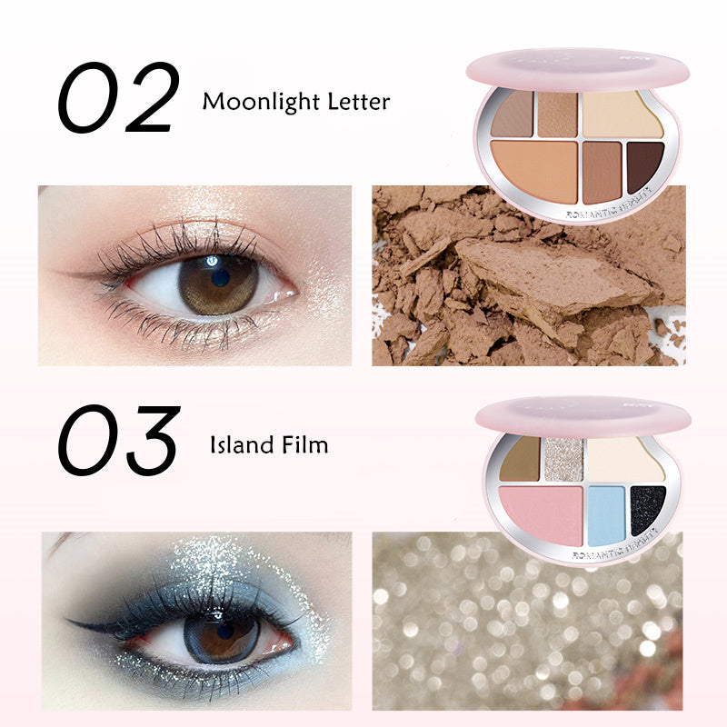 ROMANTIC BEAUTY Memory Imprint 6-Color Makeup Palette T4168