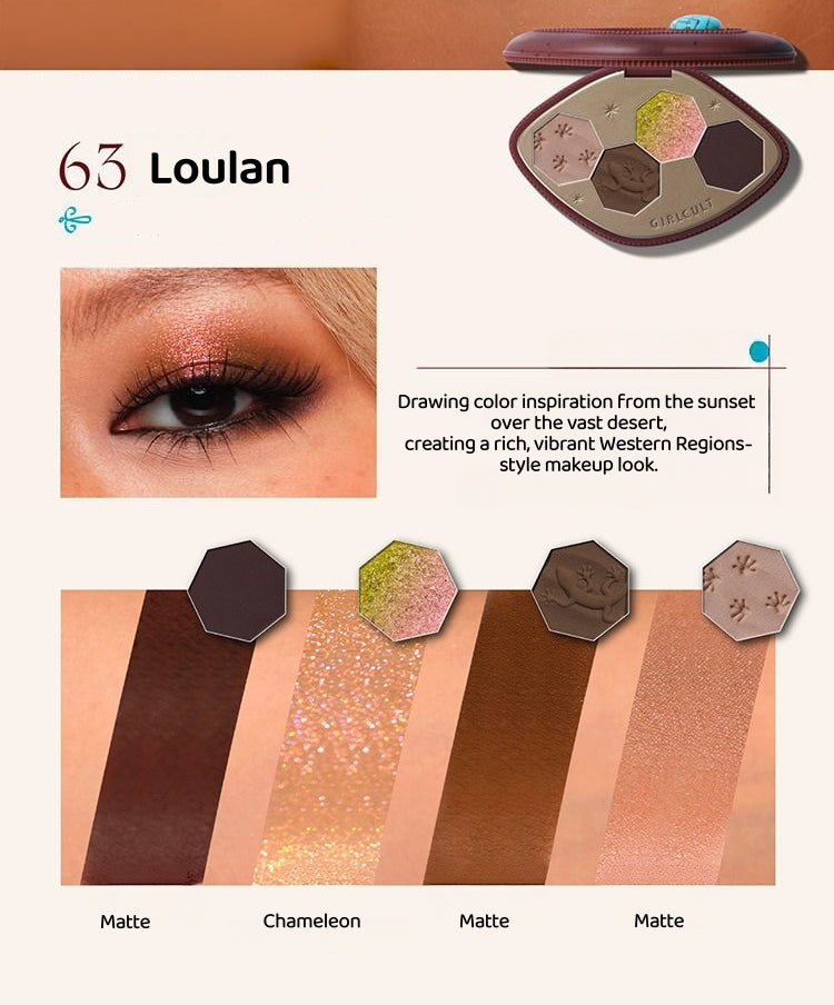 Girlcult Loulan Hippie Collection Chameleon Eyeshadow Palette T5962