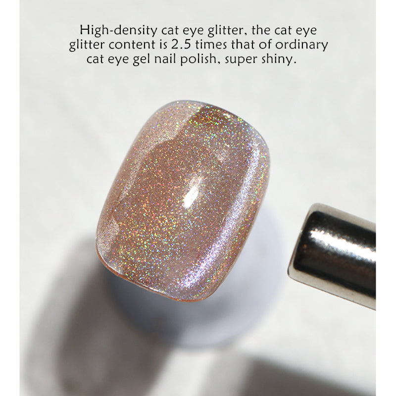 KellyKessa 15ml Rainbow Holographic Cat Eye Gel Polish T4052