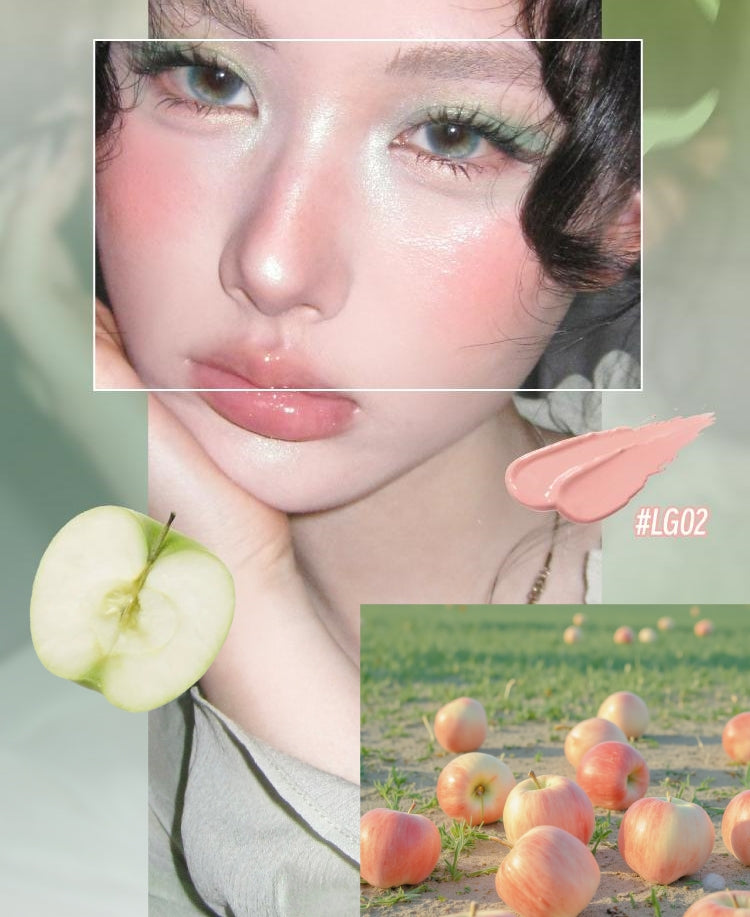 LEEMEMBER Green Apple Collection Blusher & Eyeshadow & Lip Gloss T4588