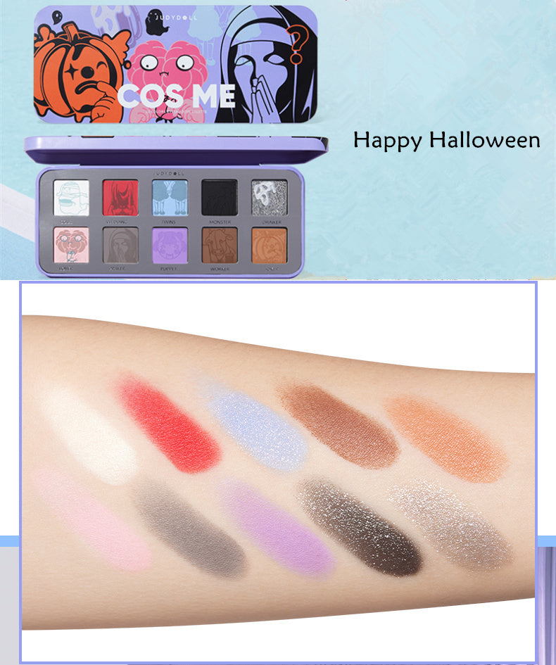 JUDYDOLL Cos Me 10-color Halloween Eyeshadow Palette T4174