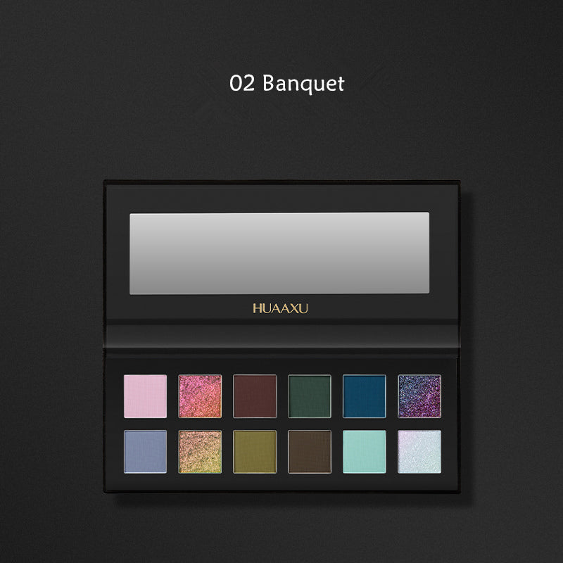 HUAXU Velvet Collection 12-color Chameleon Eyeshadow Palette T4213