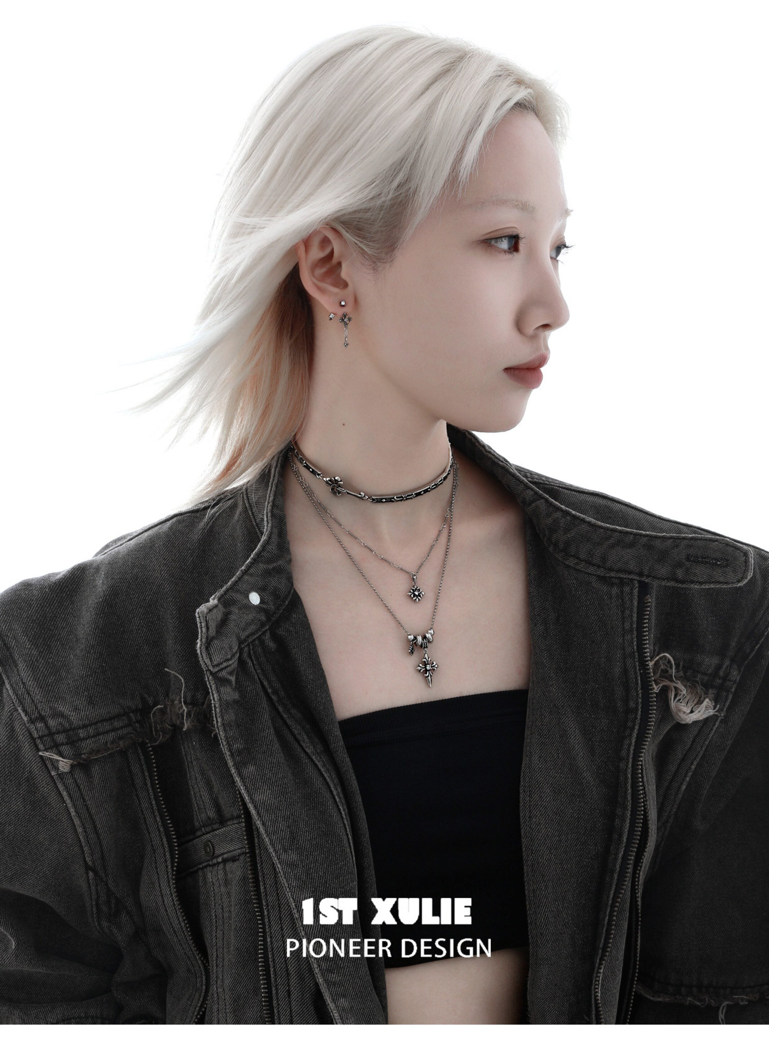 1STXULIE Superior Niche Iris Collection Gothic Choker Necklace T5872