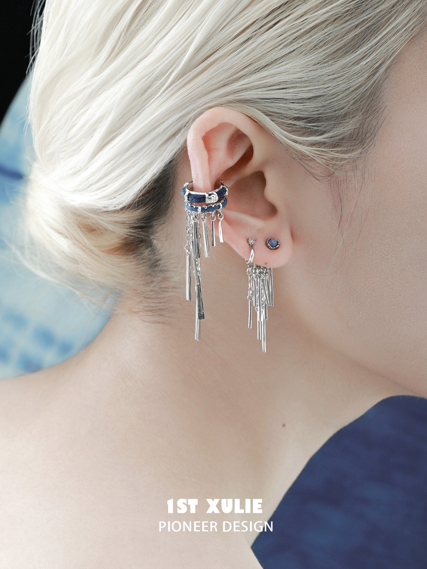 1STXULIE Superior Miao-style Niche Tassel Earrings T5823