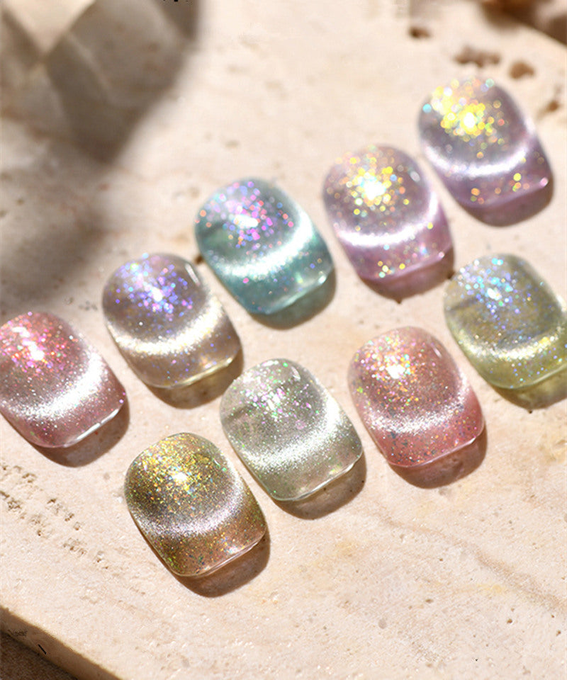 طلاء جل عيون القطة مرآة أورورا من كيلي كيسا، 6 مل، T4068