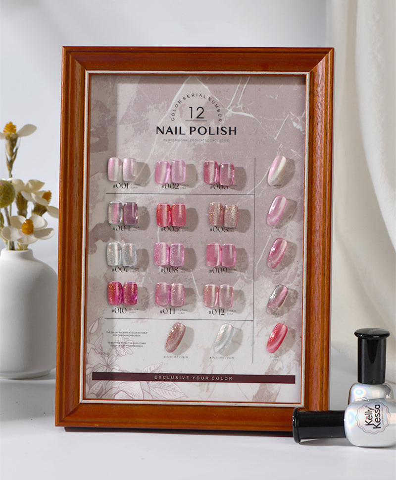 KellyKessa 15ml Cherry Blossom Dream Fireworks Cat Eye Gel Polish T4053