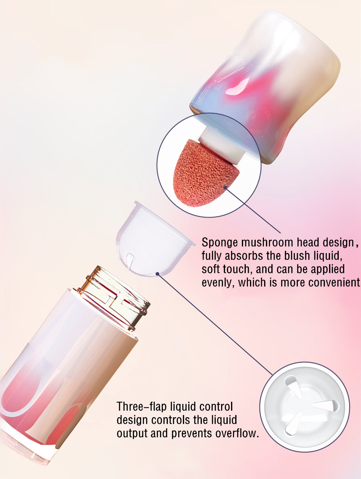 Uhue Skin-friendly Airy Liquid Makeup Blusher T4194