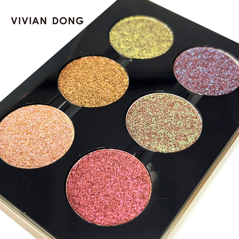VIVIAN DONG Enchantress 6-Color Pearlescent Eyeshadow Palette T4039