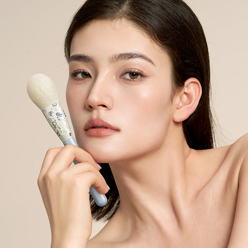 ROWNYEON Blue-and-white Porcelain Professional Makeup Brush 12 Pcs Set T4993