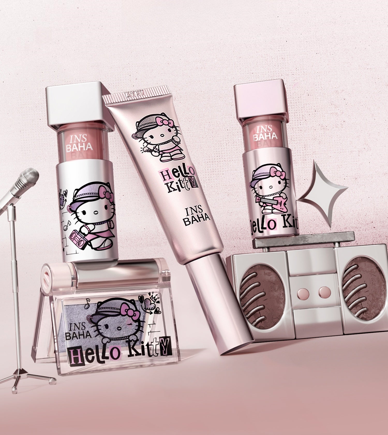 INSBAHA X Hello Kitty Punk 3 Pcs Makeup Set T4592