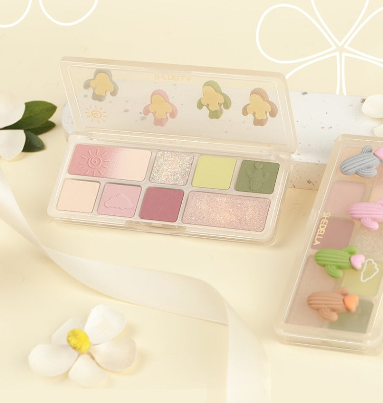 SheDella Black Pink Swan 8-Color Eyeshadow Palette T4441