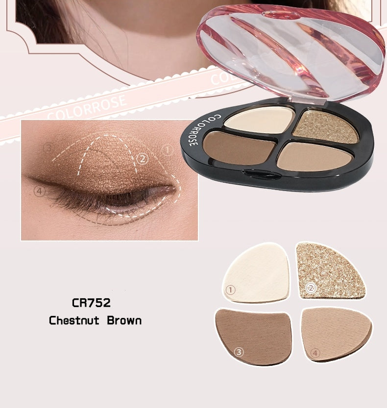 COLORROSE Water Ripple Collection 4-Colors Eyeshadow Palette T4811