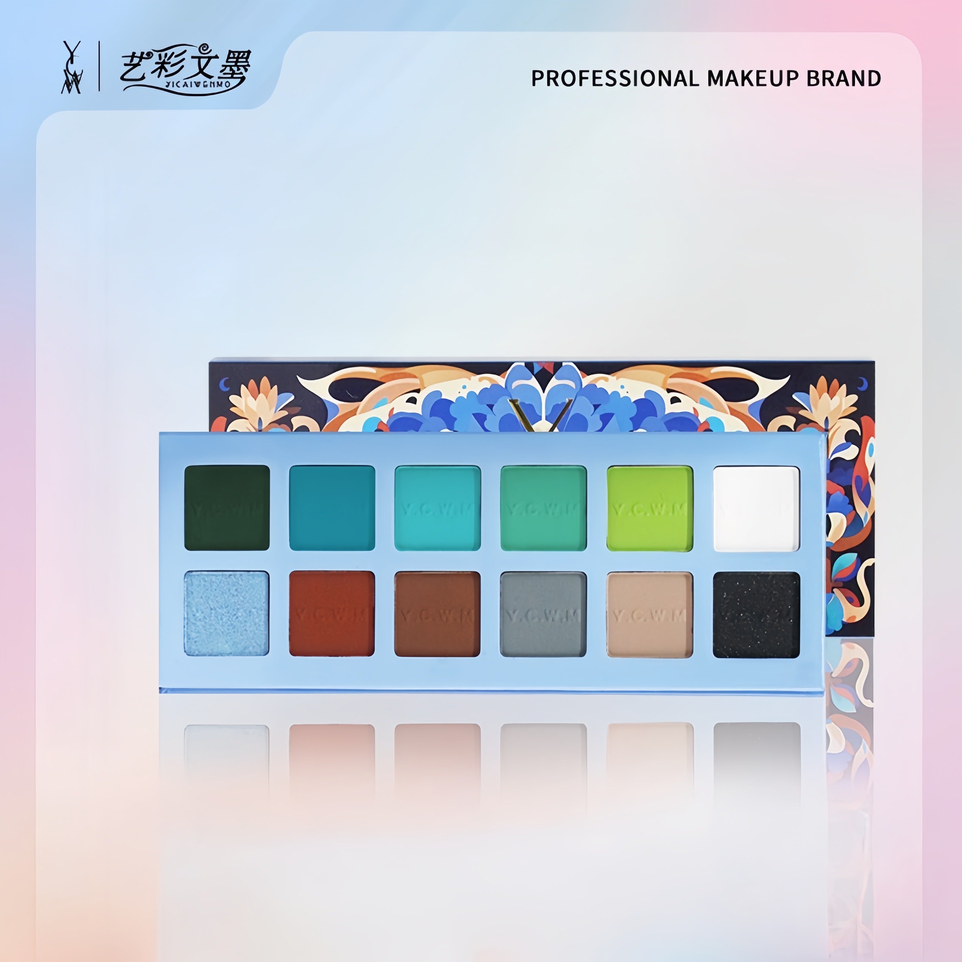 YiCaiWenMo Phantom Lotus 12-color Eyeshadow Palette T5065