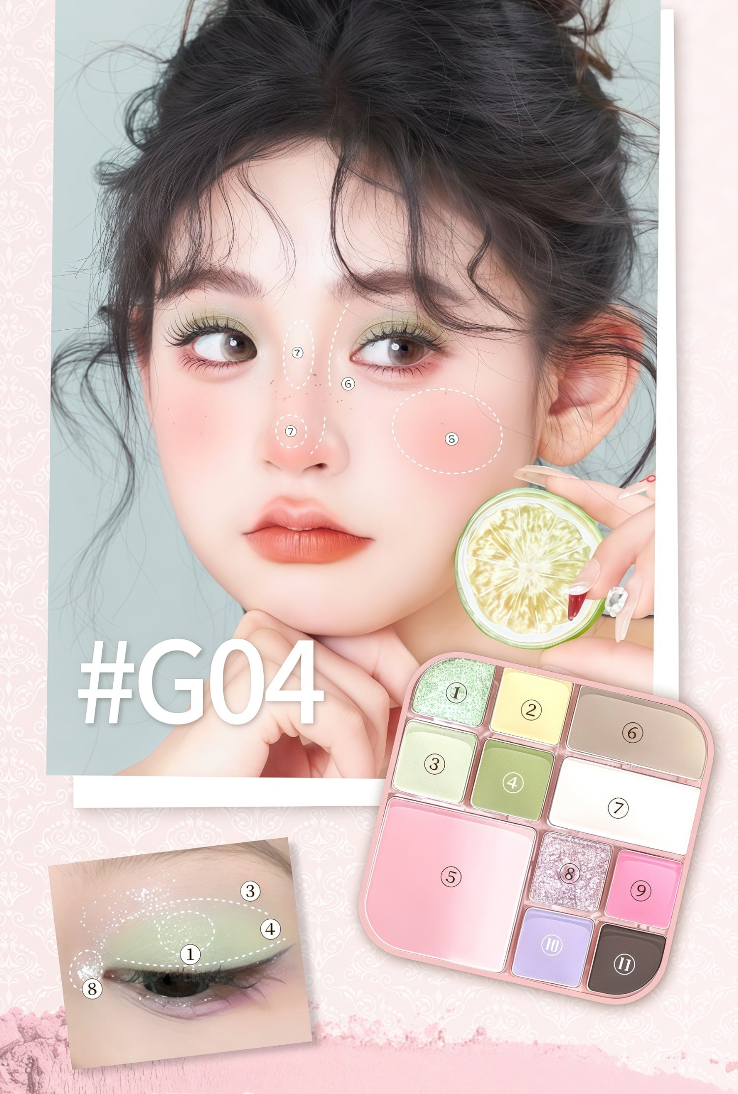 GOGO TALES Butterfly Shadow 11-color Smokey Eyeshadow Palette T5086