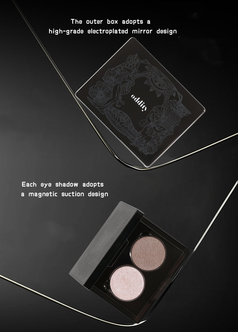 ODDITY 2-Color Matte & Diamond Shimmer Eyeshadow Palette T4961