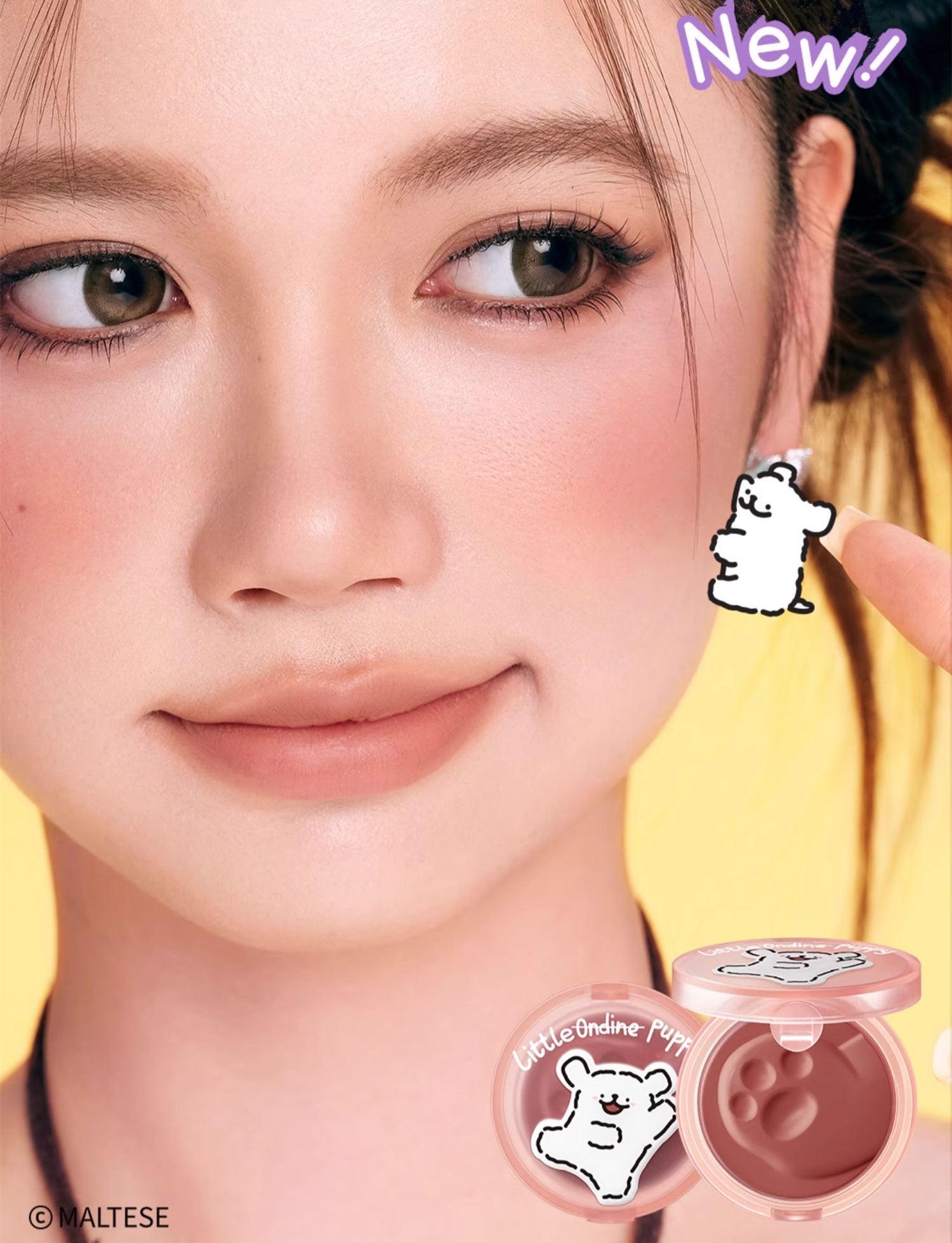 LITTLE ONDINE Puppy Hug Series Matte Blusher Cream T3796