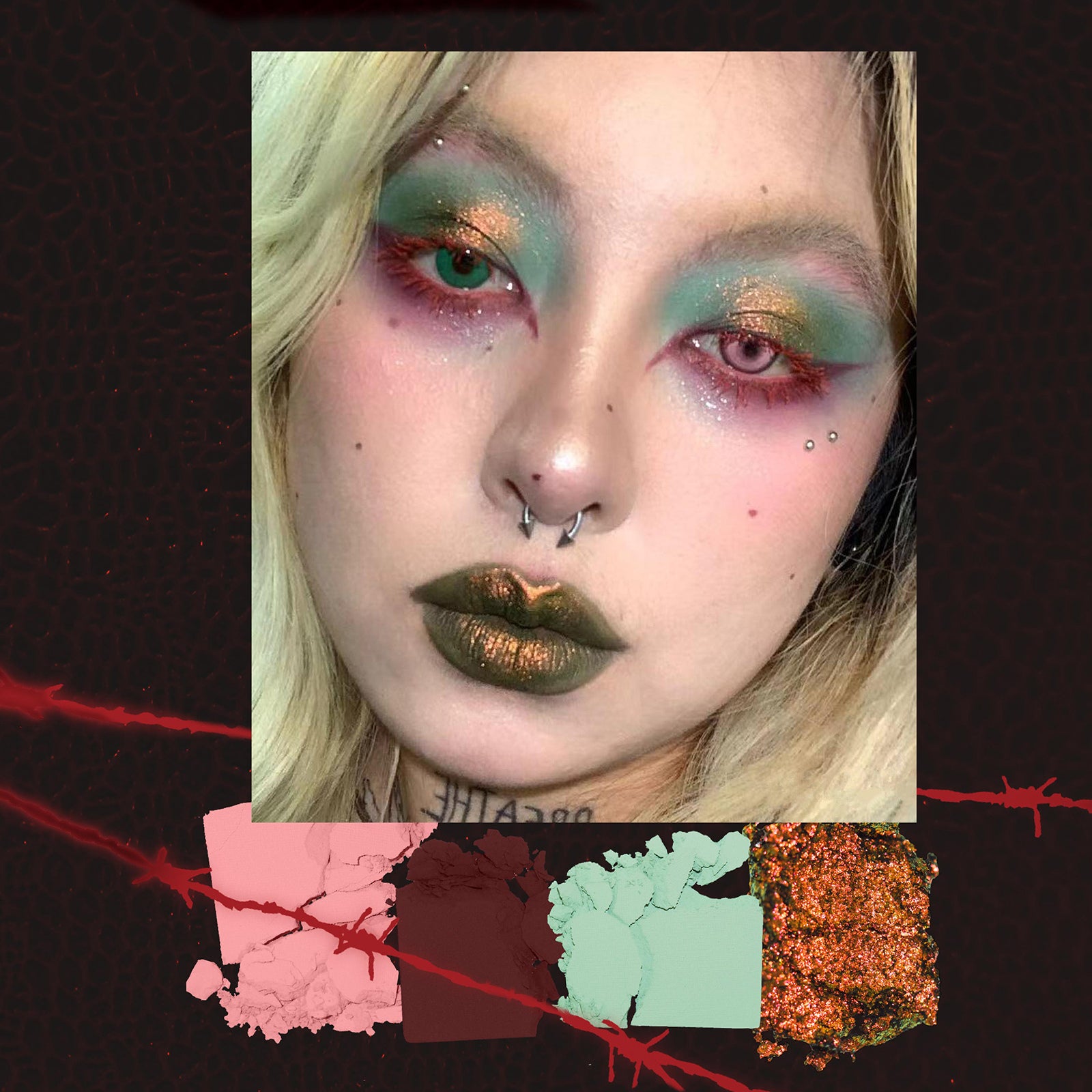 DRAMO Chameleon Eyeshadow Palette 1408 Weird Nightmare T4117