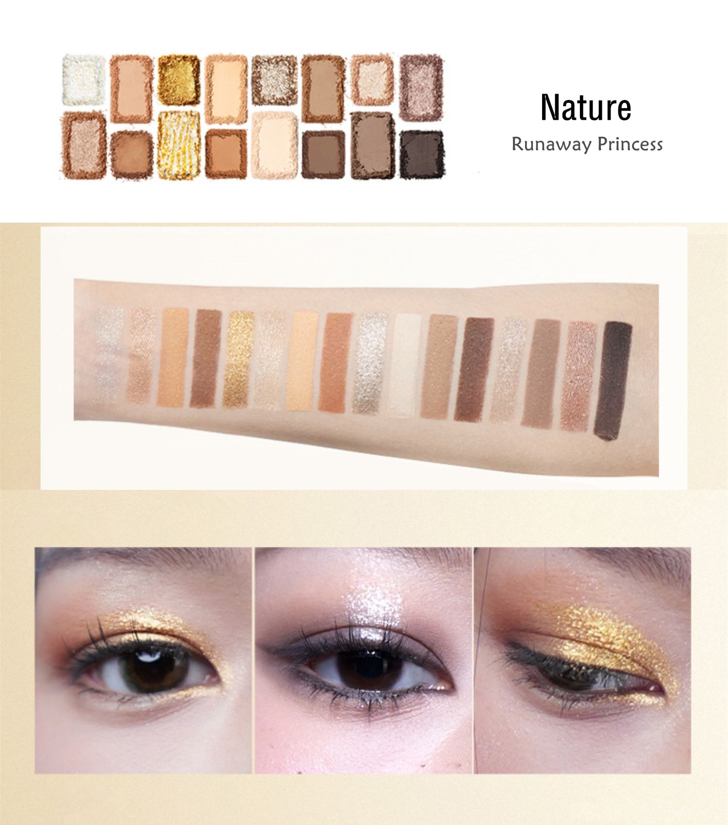 QianYan Runaway Princess 16-Color Eyeshadow Palette T4131