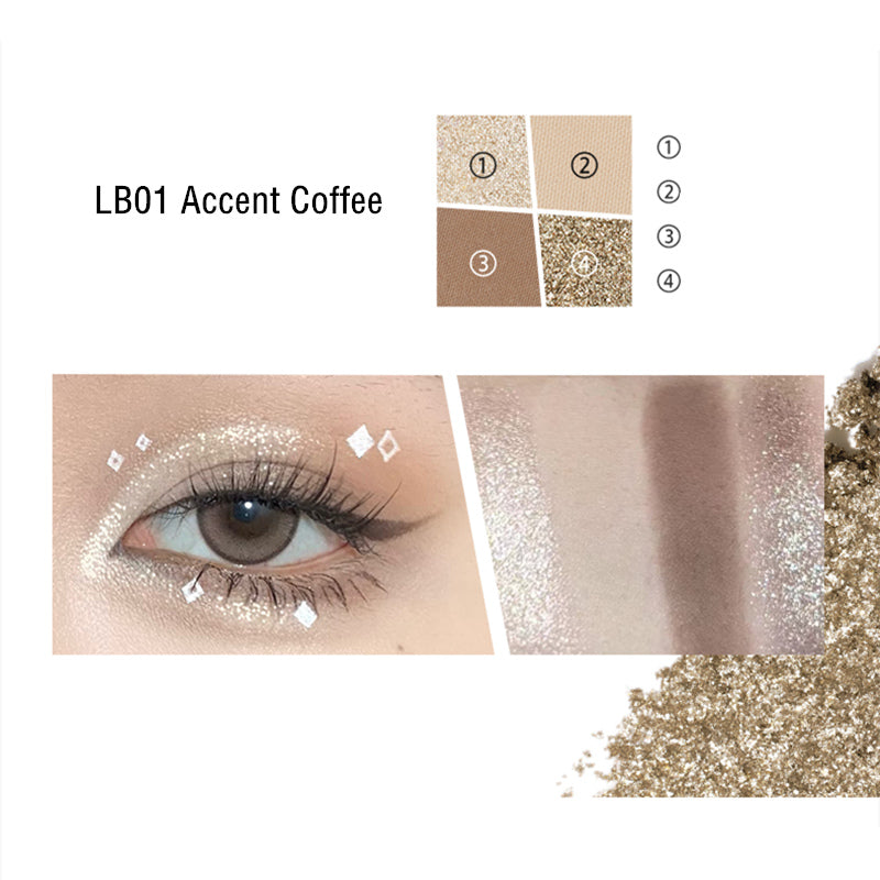 INTO YOU Rotational 4-Color Matte & Shimmer Eyeshadow Palette T3526