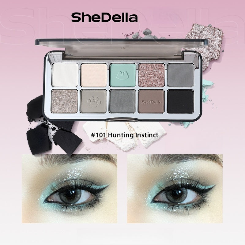SheDella Cat Collection 10-color Eyeshadow Palette T4442