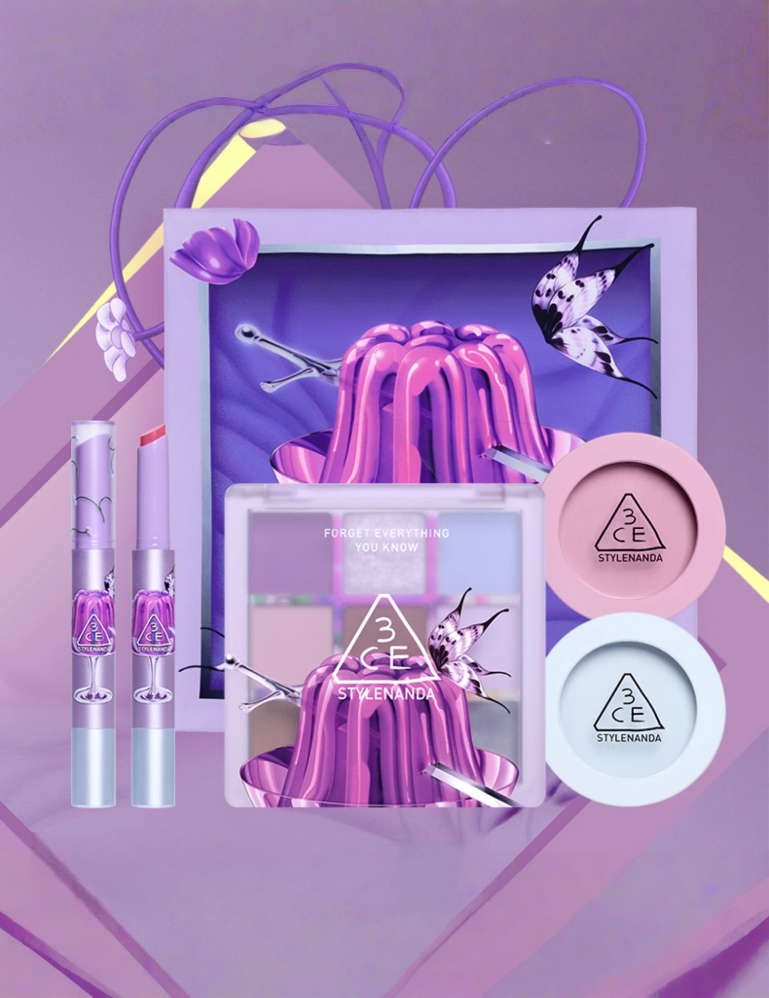 3CE X Ram Han Scarf Collection Eyeshadow & Blusher & Lipstick T5294