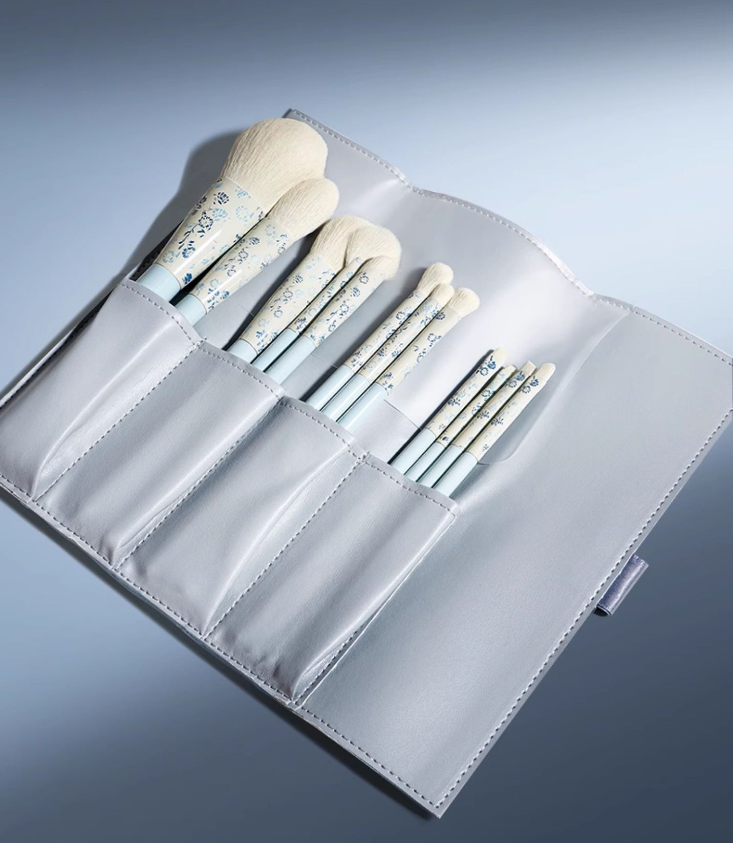 ROWNYEON Blue-and-white Porcelain Professional Makeup Brush 12 Pcs Set T4993