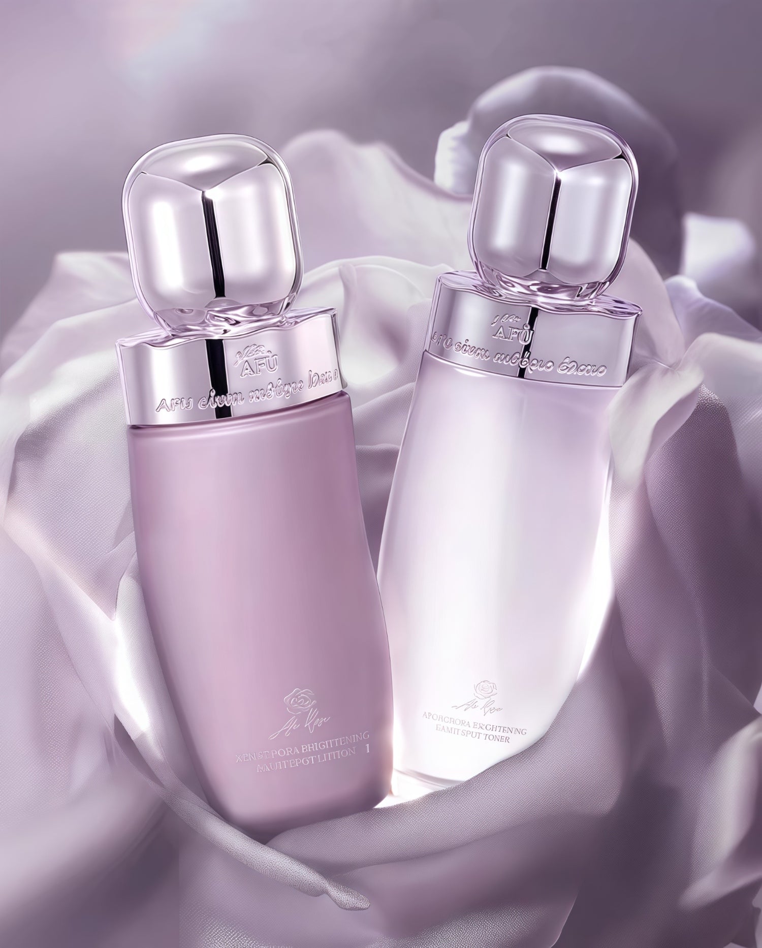 AFU Aurora Rose Brighten & Fade Dark Spots Essential Toner & Emulsion Set T5152