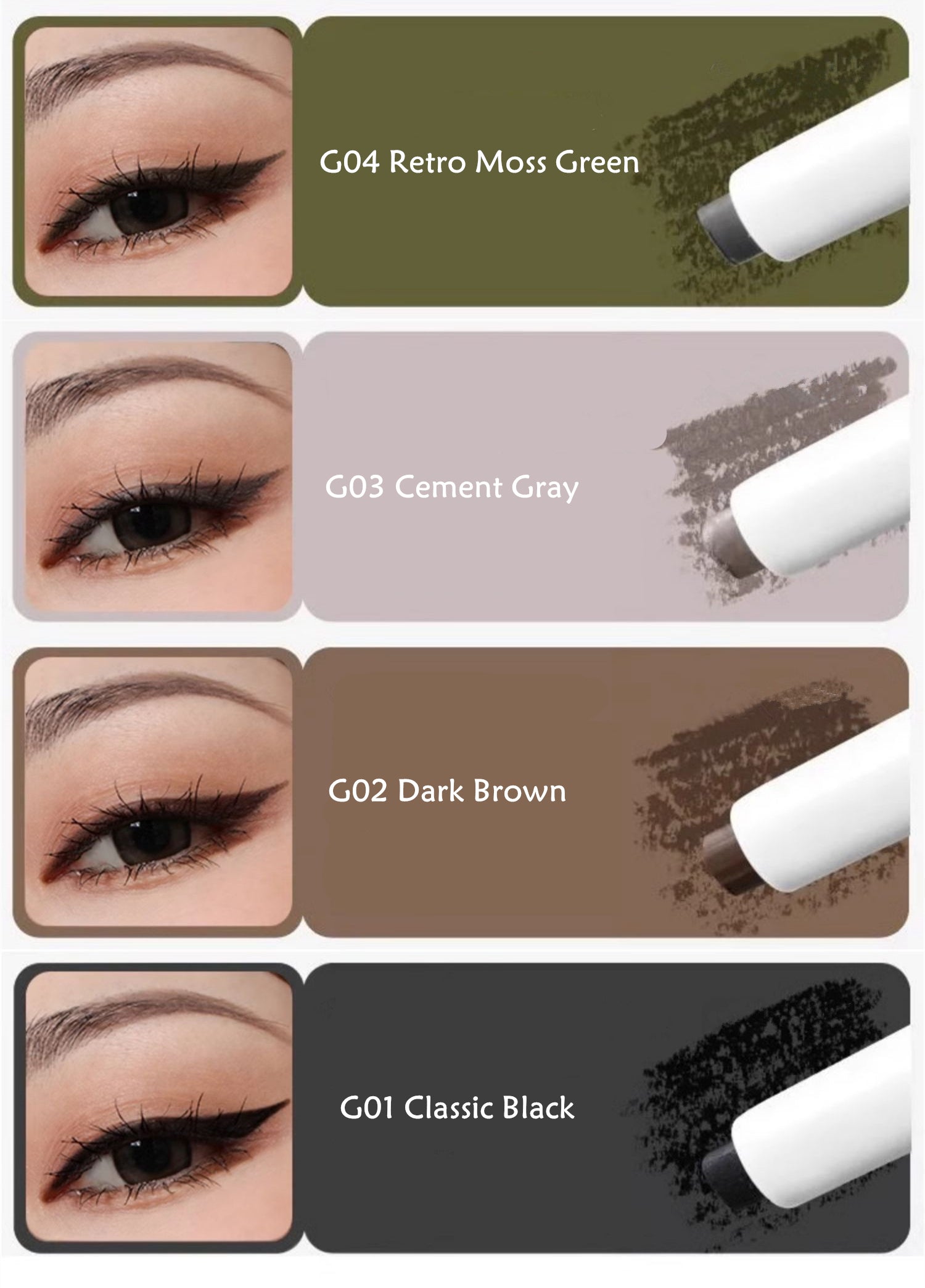 ODDITY Waterproof Long-Wear Colorful Gel Eyeliner Pen T4399