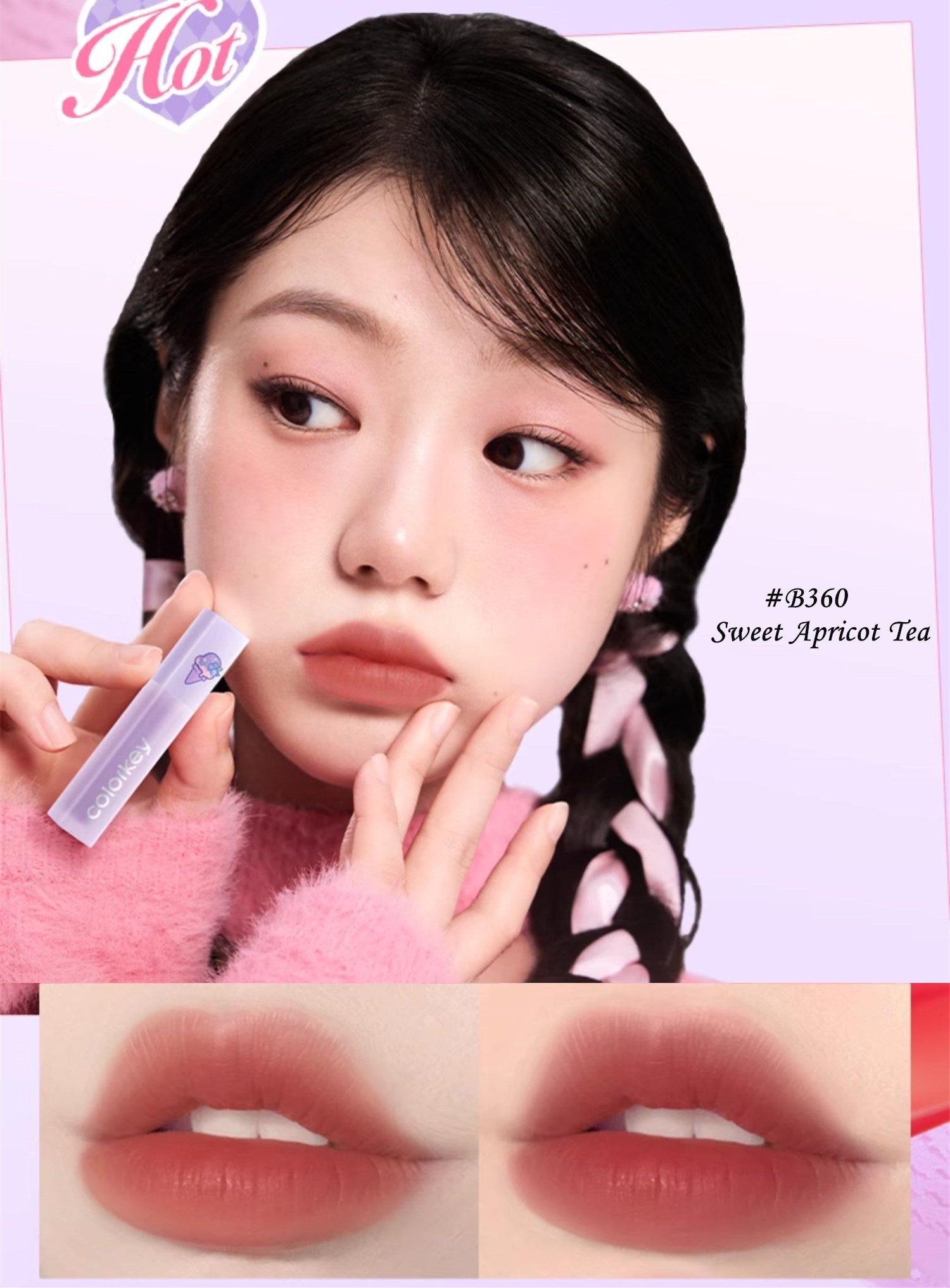 COLORKEY Ice Cream Watery Matte Lip Gloss 6 Pcs Set T4370