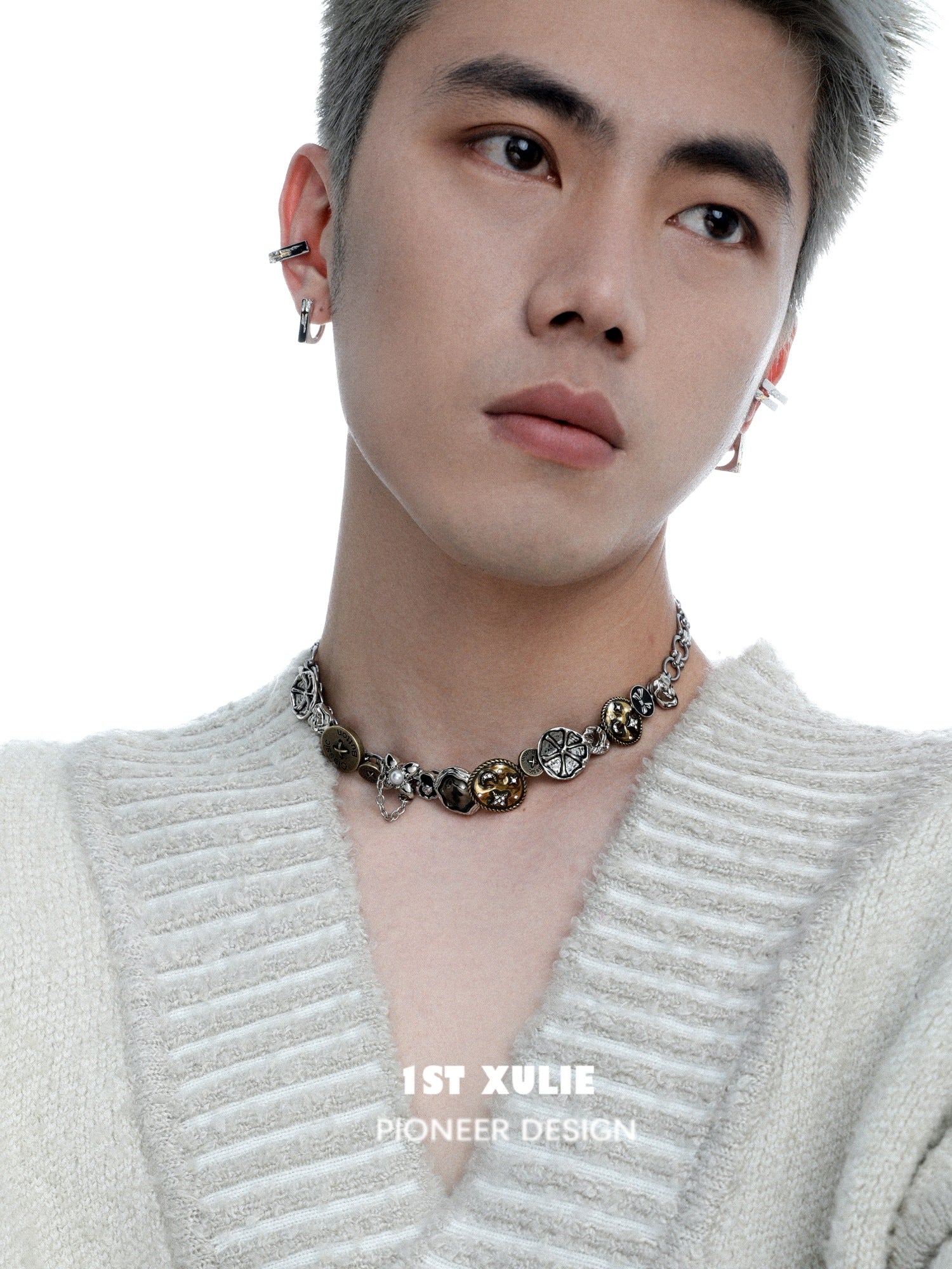 1STXULIE Star Meteor Collection Niche Retro Gothic Choker Necklace T4736