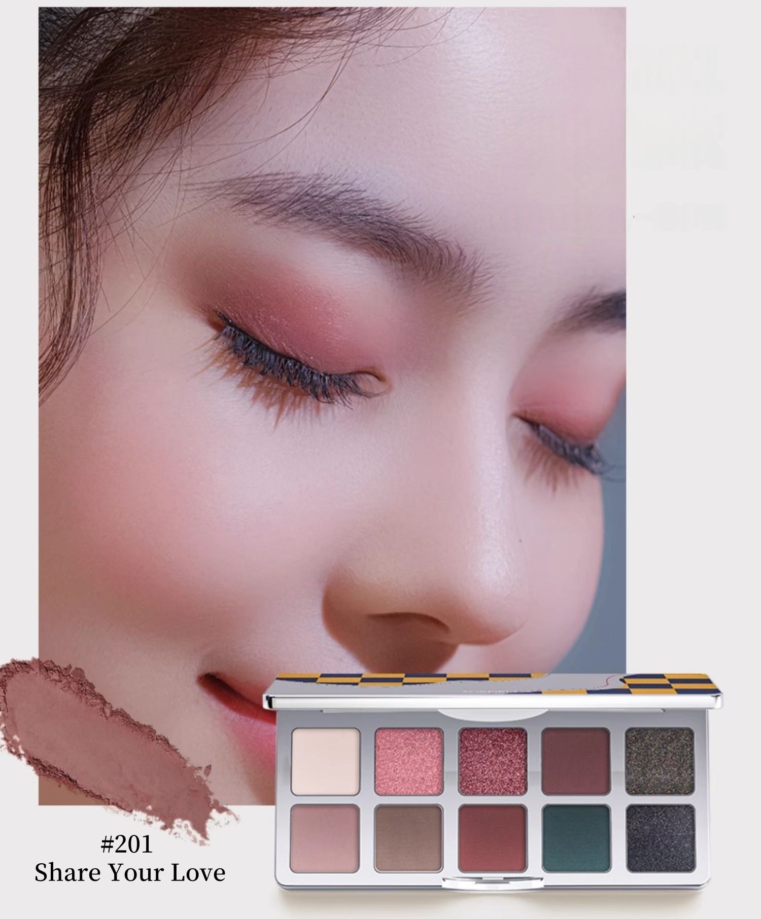 SheDella Checkerboard 10-color Eyeshadow Palette T4449
