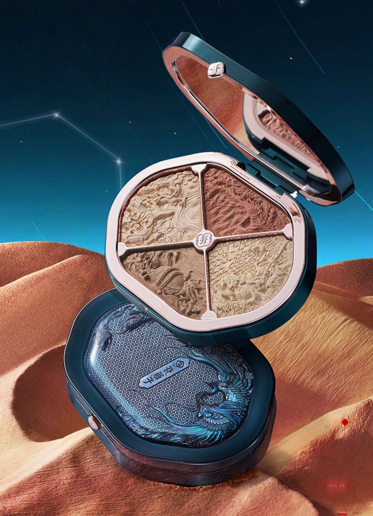 Florasis Flower Shadow Blusher & Highlighter & Contour Makeup Palette T5487