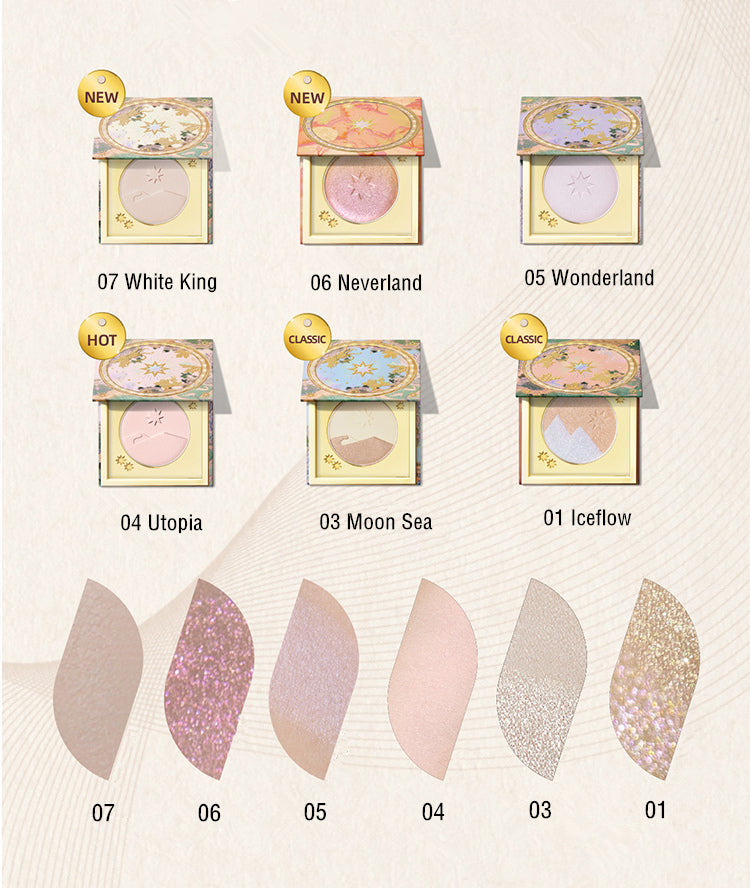 Girlcult Mountain Sea Series Matte & Pearlescent Highlighter Powder T3032