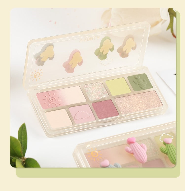 SheDella Black Pink Swan 8-Color Eyeshadow Palette T4441