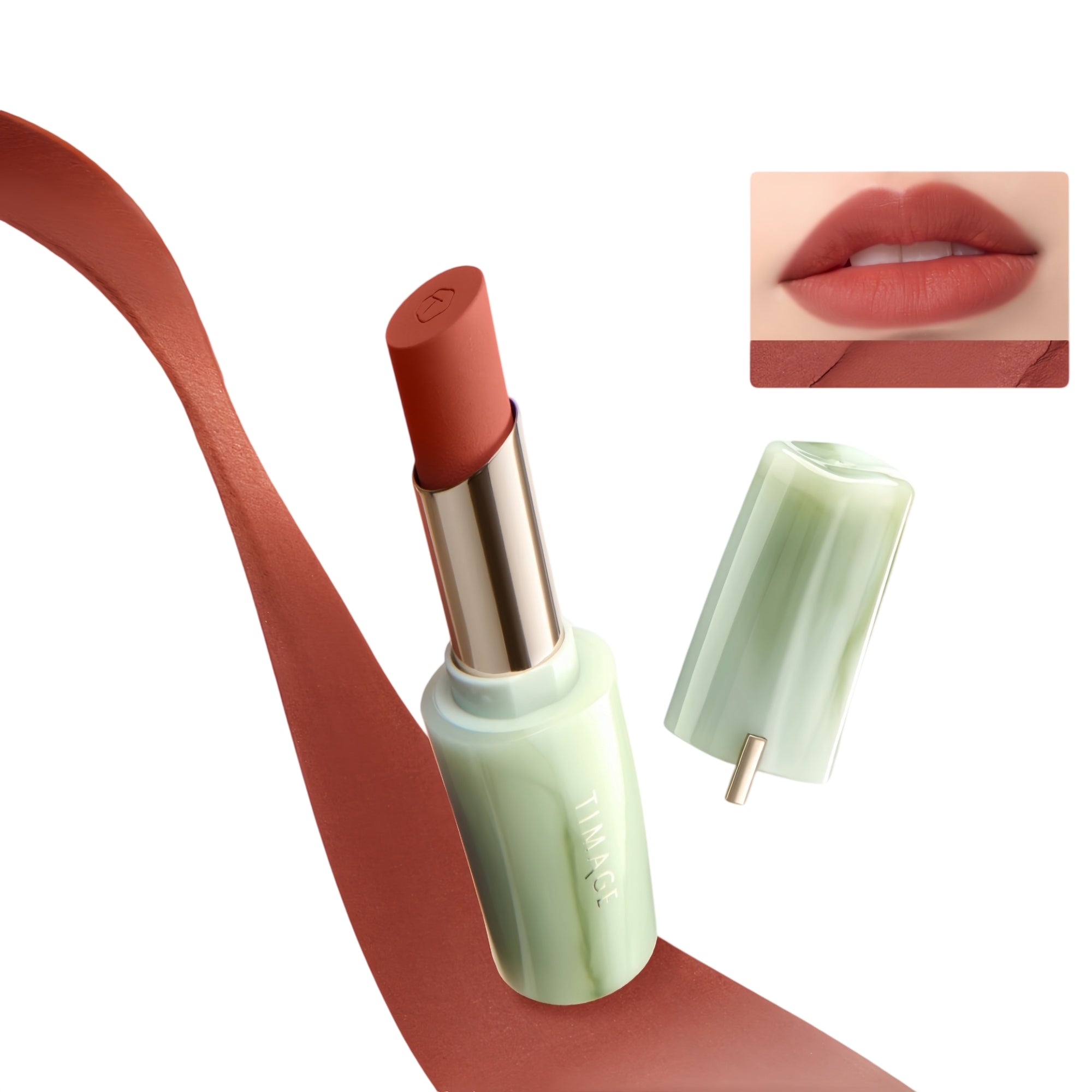 TIMAGE Green Jade Series Satin Matte Lipstick T3132