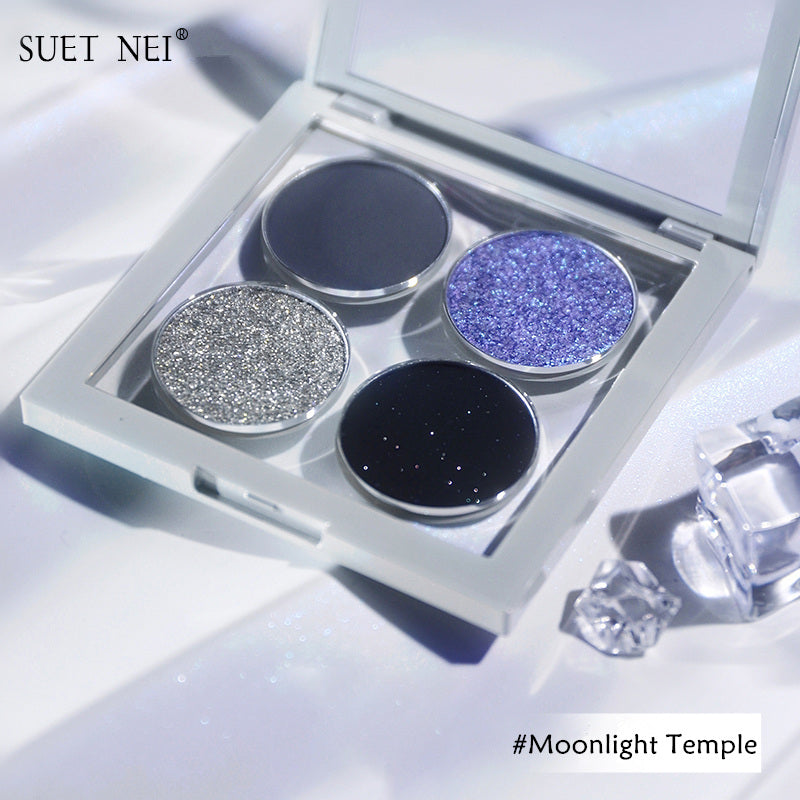 SUET NEI Matte Polarized Pearlescent 4 Colors Eyeshadow Palette T4083