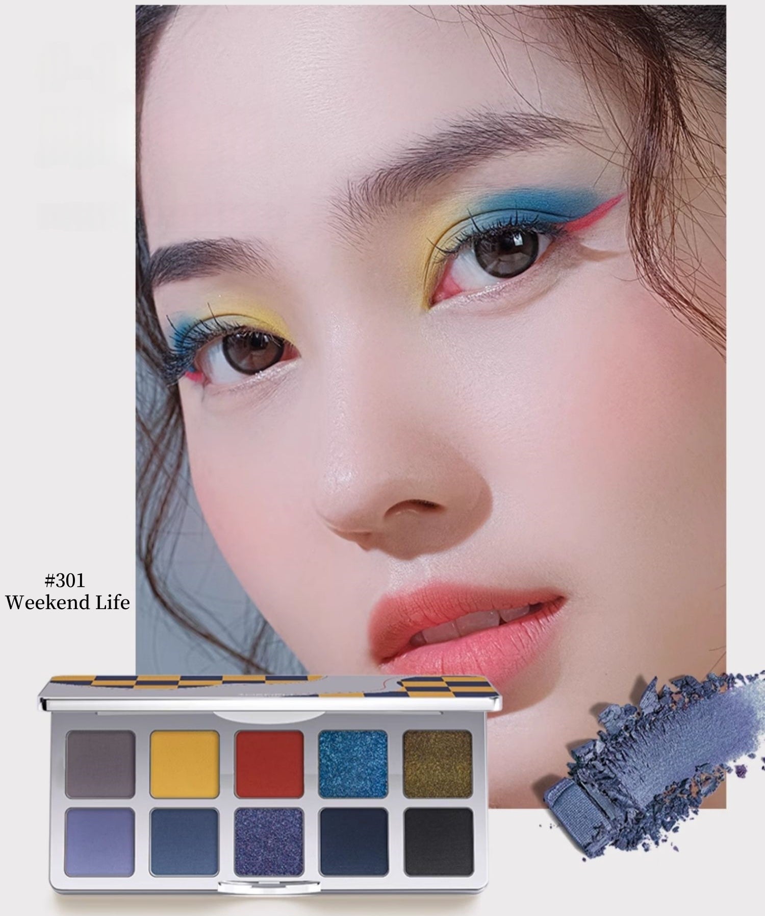 SheDella Checkerboard 10-color Eyeshadow Palette T4449