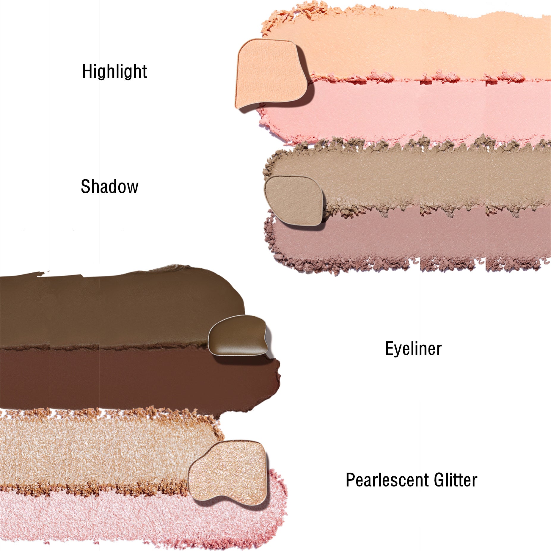 LITTLE ONDINE Four Colors Eyeshadow Palette T3805